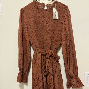 Smocked mini dress